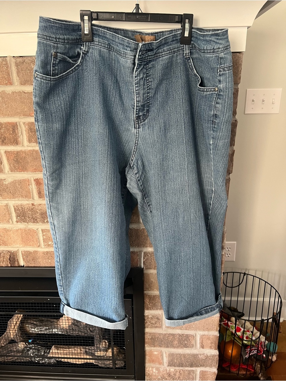 Hannah Light Blue Denim Jeans with Tan Label